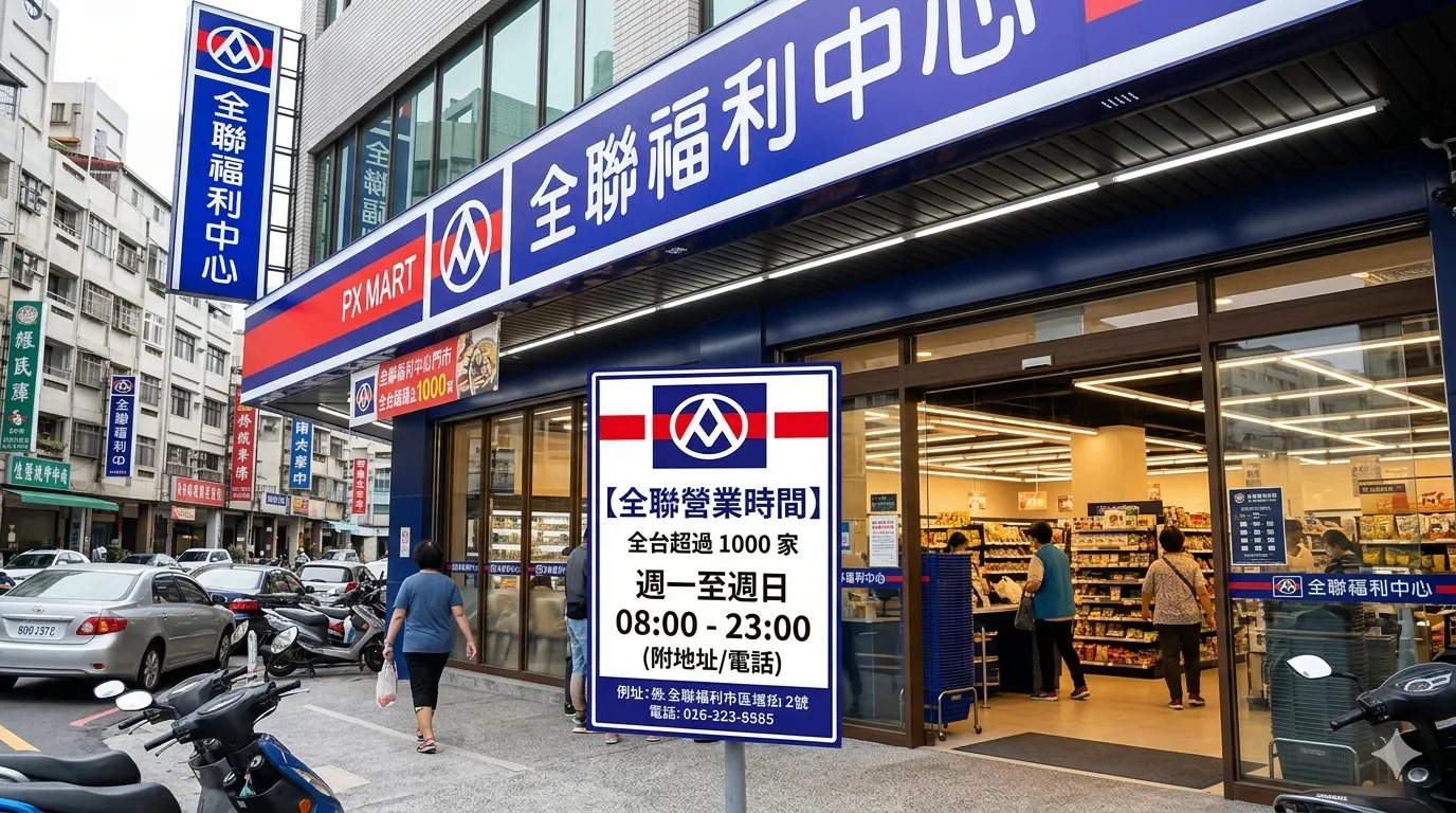 全聯福利中心門市|全聯營業時間