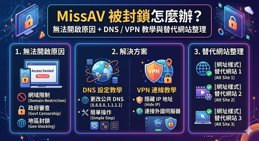 MissAV 被封鎖怎麼辦？