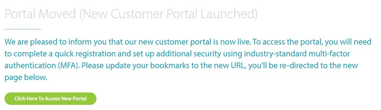 new customer portal