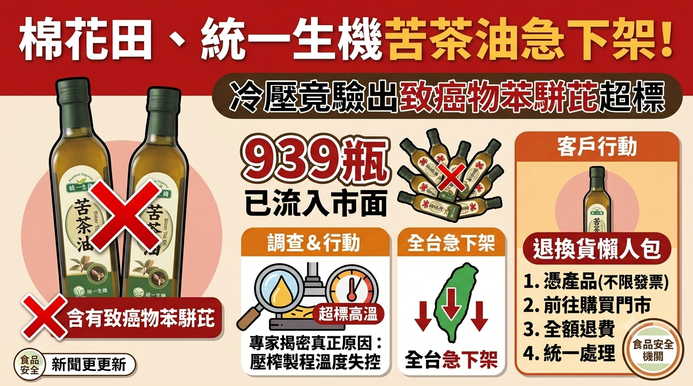 冷壓苦茶油苯駢芘超標