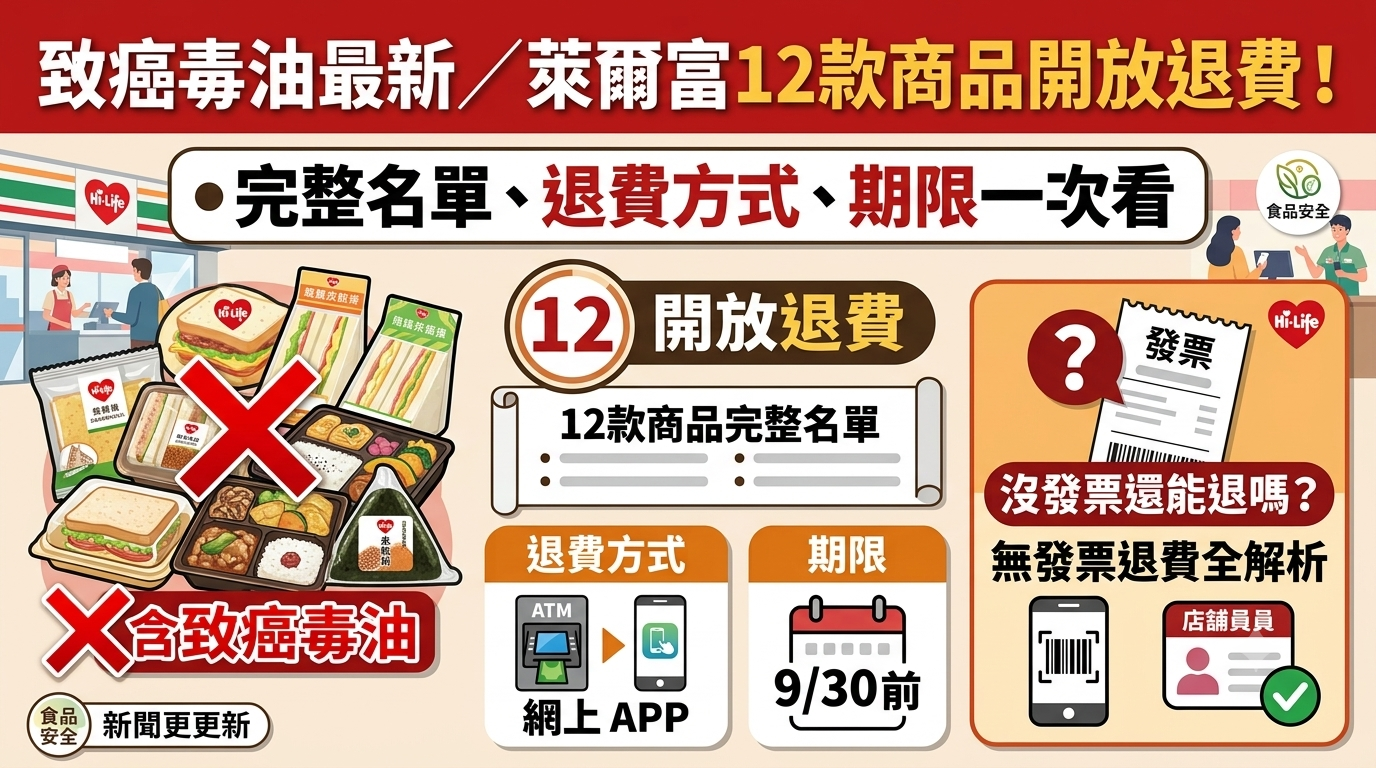 萊爾富12款商品開放退費