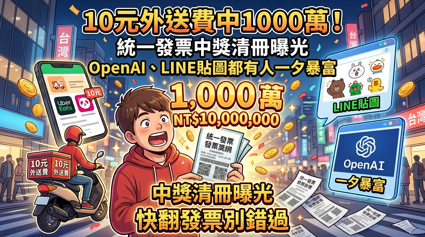 1000萬統一發票中獎清冊