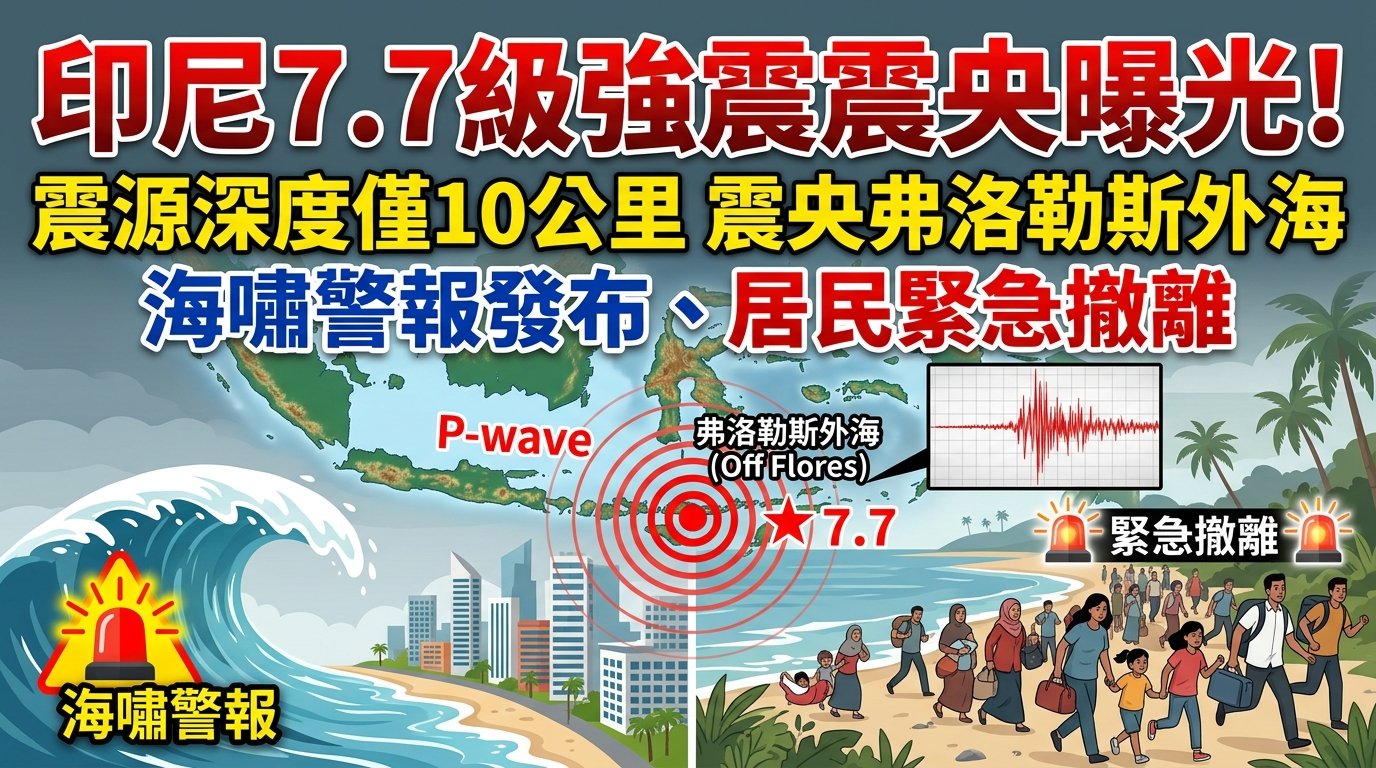 印尼7.7級強震