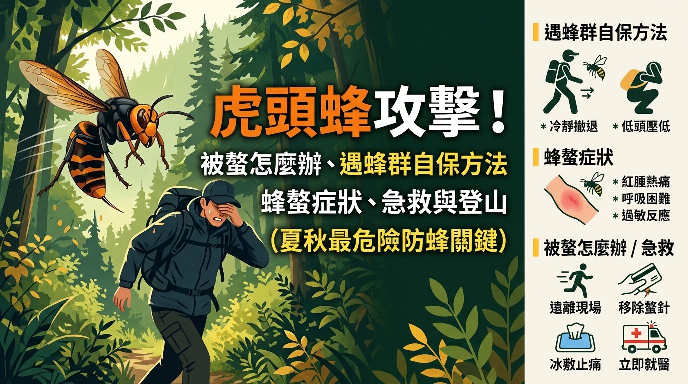 虎頭蜂攻擊 遇蜂群自保方法