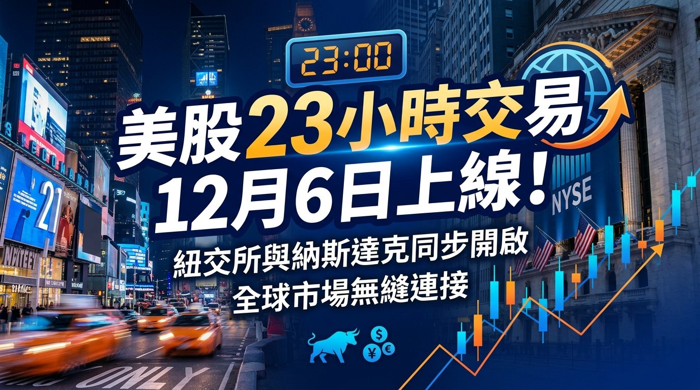 美股23小時交易 12月6日上線！