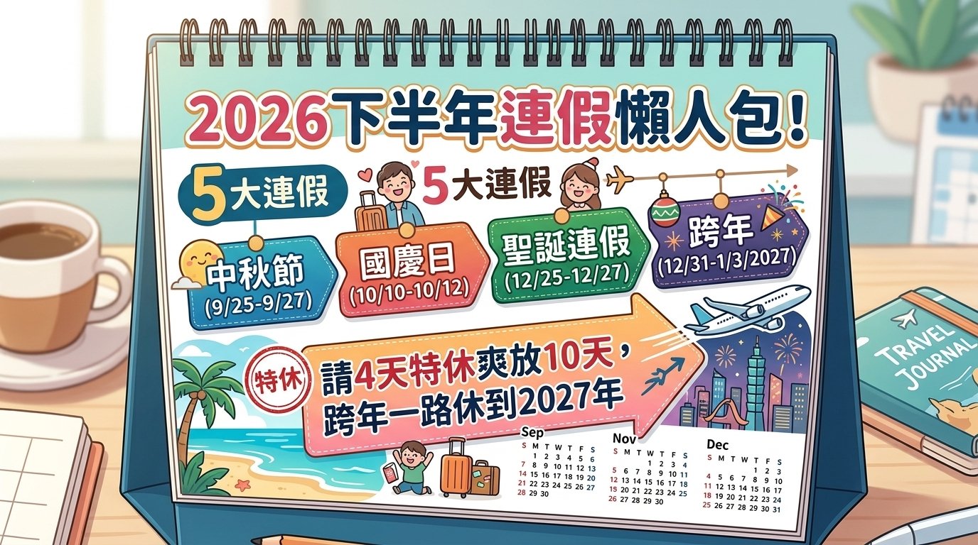 2026下半年連假懶人包