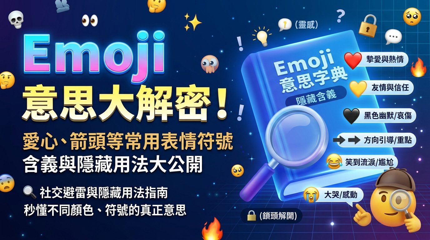Emoji意思大解密：愛心、箭頭等常用表情符號含義與隱藏用法大公開，社交避雷與隱藏用法指南