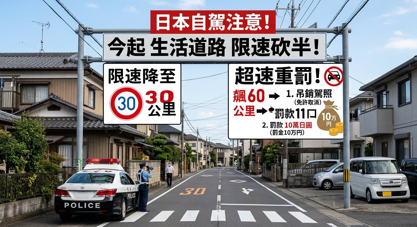 生活道路限速砍半限速降至30公里