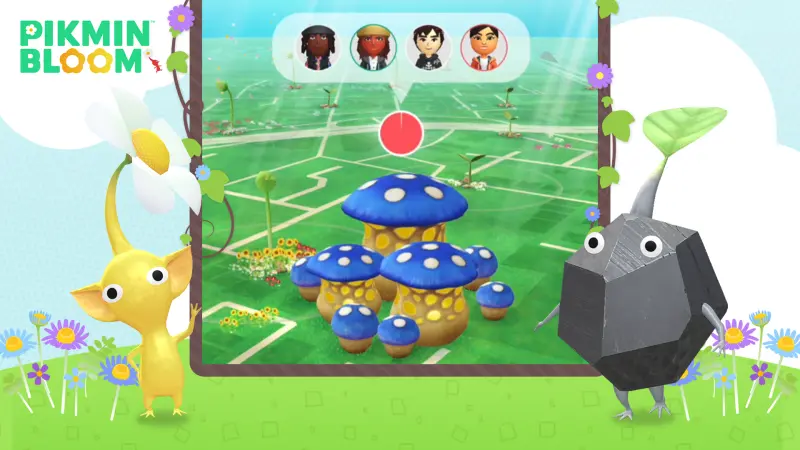 《Pikmin Bloom》蘑菇分為「顏色菇、元素菇、活動菇、巨大活動菇」四種。