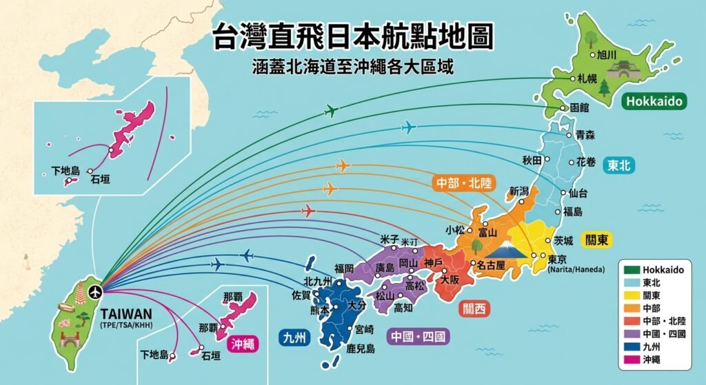 台灣直飛日本